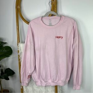 Harry Styles Pink Crewneck Long Sleeve TPWK sz XL